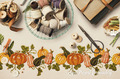 Pumpkins border Machine Embroidery Design - 4 sizes