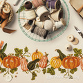 Pumpkins border Machine Embroidery Design - 4 sizes