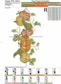 Pumpkins border Machine Embroidery Design - 4 sizes