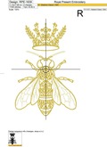 Queen Bee Digital Embroidery Design - 5 sizes