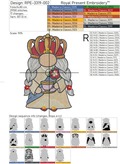 Queen Gnome Machine Embroidery Design - 4 sizes