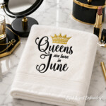 Queens are born in June Inscription Machine Embroidery Design