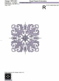 Acanthus Quilt Block Lilac Color - 7 sizes Acanthus Quilt Block Lilac Color - 7 sizes