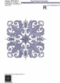Acanthus Quilt Block Lilac Color - 7 sizes Acanthus Quilt Block Lilac Color - 7 sizes