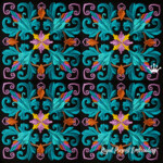 Quilt Block Peacock Color - 7 sizes