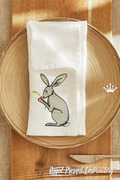 Rabbit with carrot Machine Embroidery Design - 3 sizes