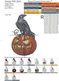 Raven on Jack Pumpkin - 4 sizes