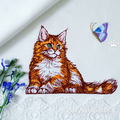 Red Cat Maine Coon with Butterfly - 7 sizes