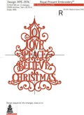 Red Christmas tree Machine Embroidery Design - 5 sizes
