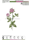Red Clover Machine Embroidery Design - 2 sizes