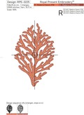 Red Corals Machine Embroidery Design - 4 sizes