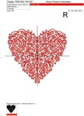 Red Heart Machine Embroidery Design Be my Valentine - 2 sizes