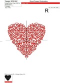 Red Heart Machine Embroidery Design Be my Valentine - 2 sizes