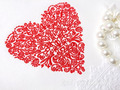 Red Heart Machine Embroidery Design Be my Valentine - 2 sizes