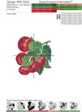 Red Tomato Machine Embroidery Design