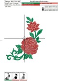 Red garden roses FREE Machine Embroidery Design  - 3 sizes