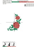 Red garden roses FREE Machine Embroidery Design  - 3 sizes