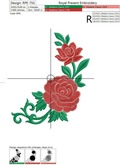 Red garden roses FREE Machine Embroidery Design  - 3 sizes