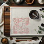 Easter bunnies in the style of RedWork - sizes