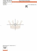 Redwork Crown Machine Embroidery Pattern