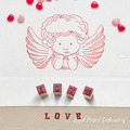 Redwork St. Valentine´s Angels - 3 sizes
