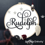 Santa's Reindeer Names Machine Embroidery Bundle - 9 Christmas Designs for 5x7 Hoops