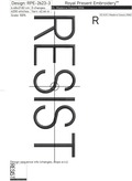 Resist Inscription machine embroidery design - 4 sizes
