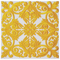 Arabesque carrée à acanthes – broderie machine, 3 tailles