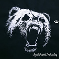 Roaring Grizzly Bear Machine Embroidery Design - 4 sizes