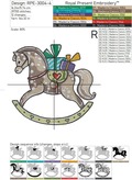 Rocking Horse with Gifts Machine embroidery design - 6 sizes