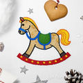 Rocking horse Machine embroidery design - 3 sizes