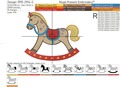 Rocking horse Machine embroidery design - 3 sizes