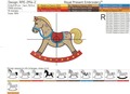 Rocking horse Machine embroidery design - 3 sizes