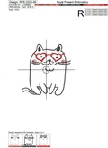 Romantic Valentine Cats Digital Machine Embroidery Designs