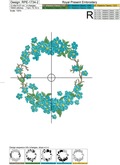 Romantic frame with forget-me-not flowers Embroidery Design - 4 sizes