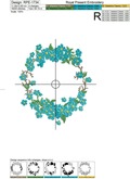 Romantic frame with forget-me-not flowers Embroidery Design - 4 sizes