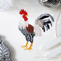 Rooster Machine Embroidery Design - 5 sizes