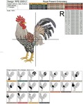 Rooster Machine Embroidery Design - 5 sizes