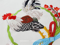 Rooster with Japanese Wreath Machine Embroidery Design - 5 sizes