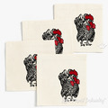 Rooster with a tie Machine Embroidery Design - 6 sizes