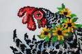Rooster with sunflowers cross-stitch Machine embroidery design - 2 sizes