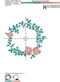 Mini Roses Frame Embroidery Design - 4 sizes
