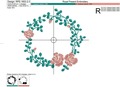 Mini Roses Frame Embroidery Design - 4 sizes