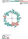 Mini Roses Frame Embroidery Design - 4 sizes