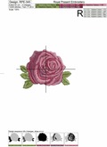 Rose Machine Embroidery Design - 2 sizes