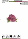 Rose Machine Embroidery Design - 2 sizes