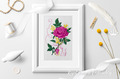 Rose and Jasmine Machine Embroidery Design - 2 sizes