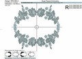 Rose frame Machine Embroidery Design - 2 sizes