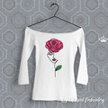 Rose girl Machine Embroidery Design - 6 sizes