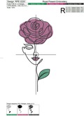 Rose girl Machine Embroidery Design - 6 sizes